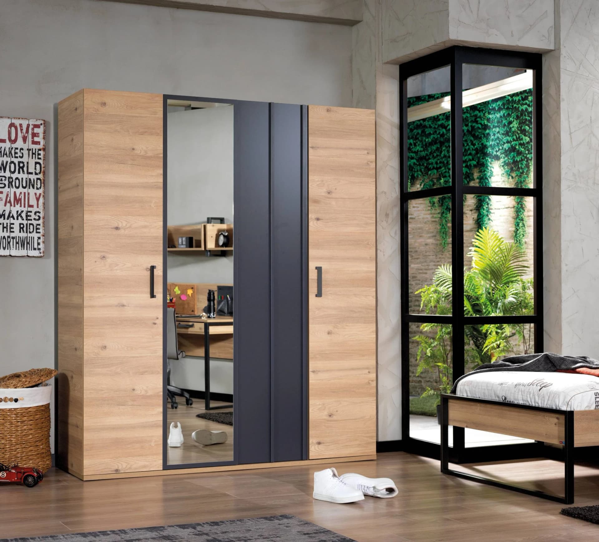 Irony 4 Doors Wardrobe 4