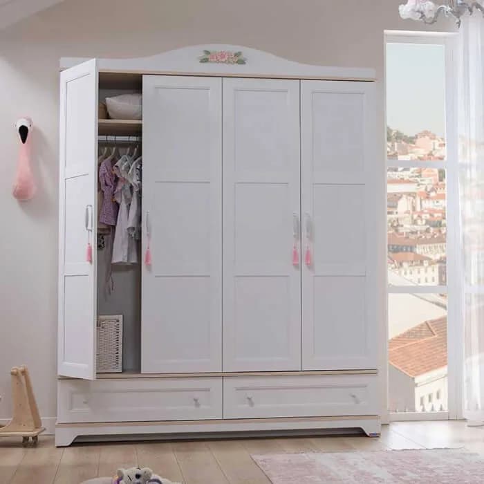 Bianca 4 Doors Wardrobe — Ultra White 5