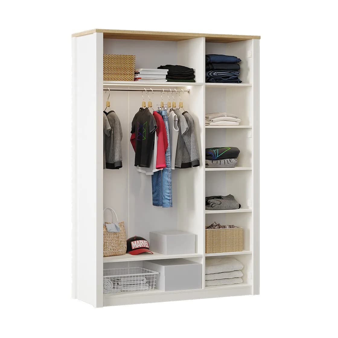 Corso 3 Doors Wardrobe — Cream 2