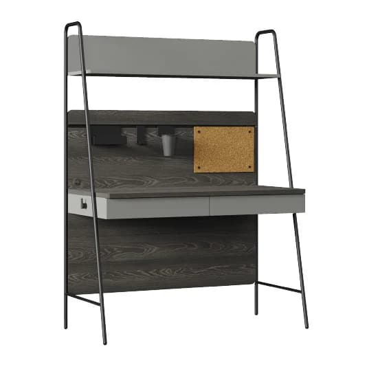 Arwen Study Desk and Top Unit — Dark Oak 2