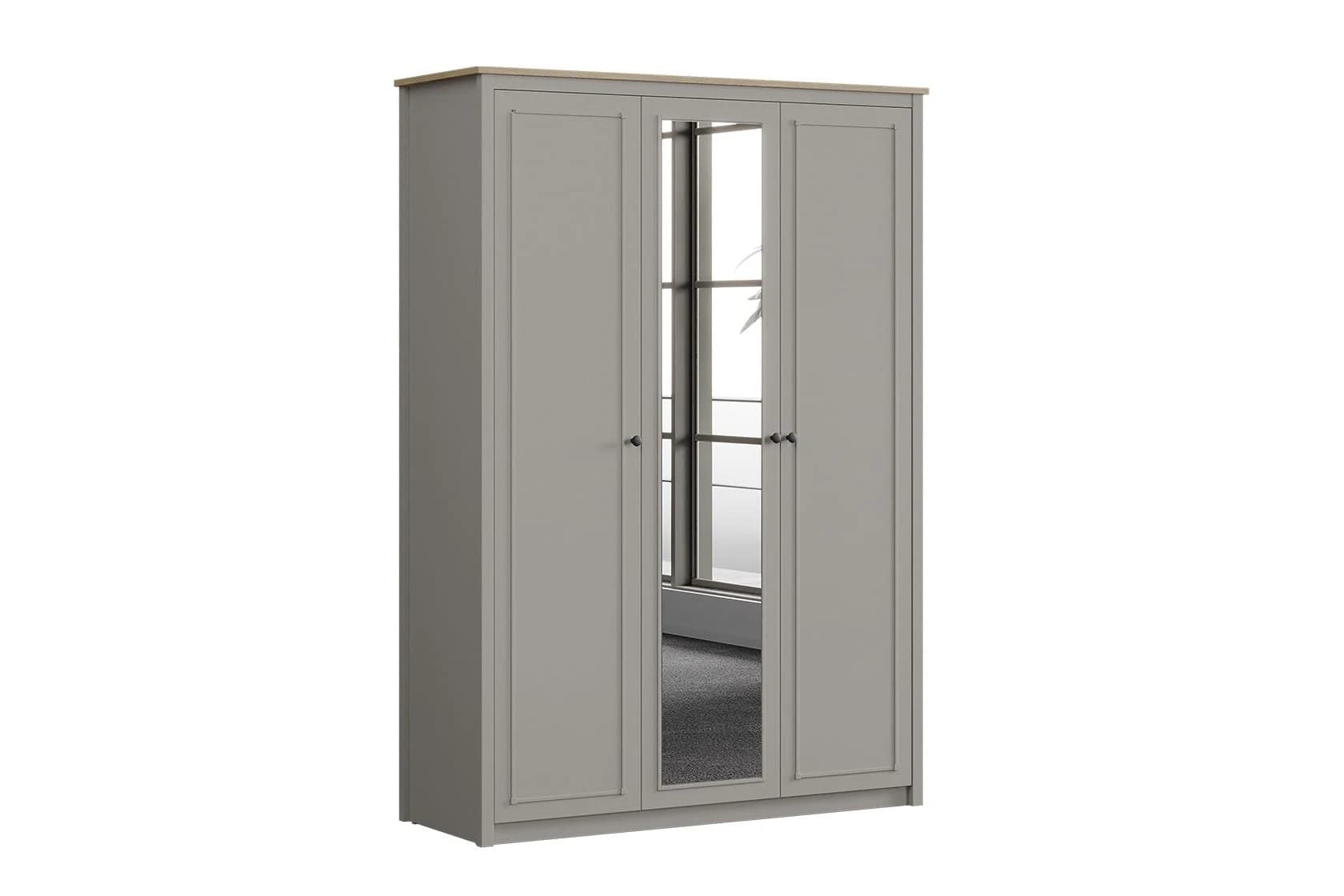 Sento 3 Doors Wardrobe — Grey 2
