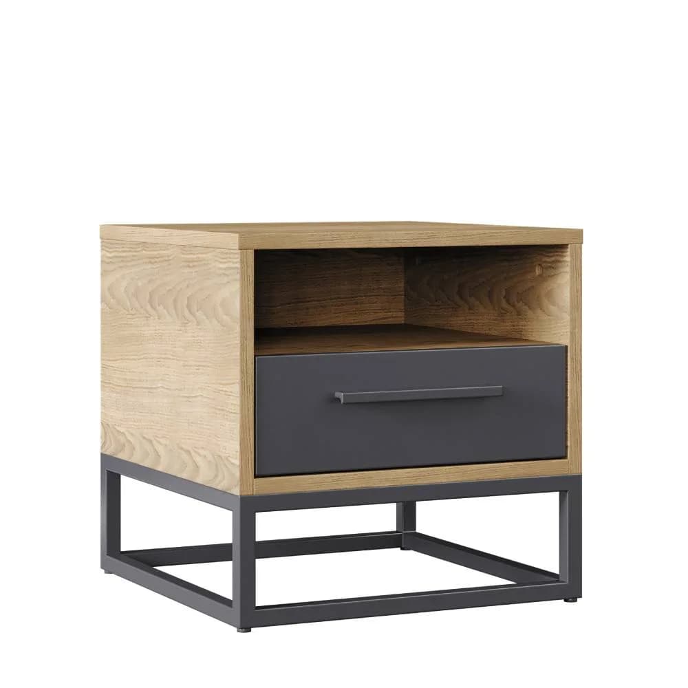 Legend Nightstand Walnut — Dark Grey