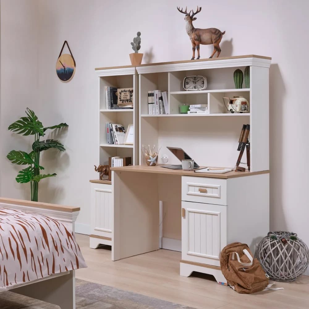 Monte Study Desk Top Unit — Cream 4