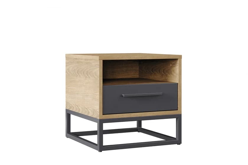 Legend Nightstand Walnut — Dark Grey 3