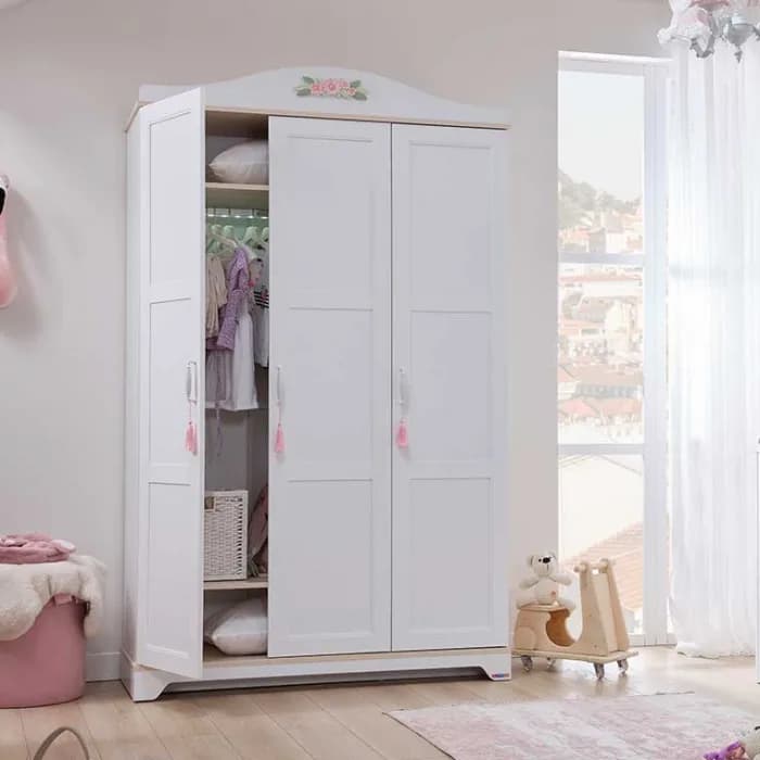 Bianca 3 Doors Wardrobe — Ultra White 5