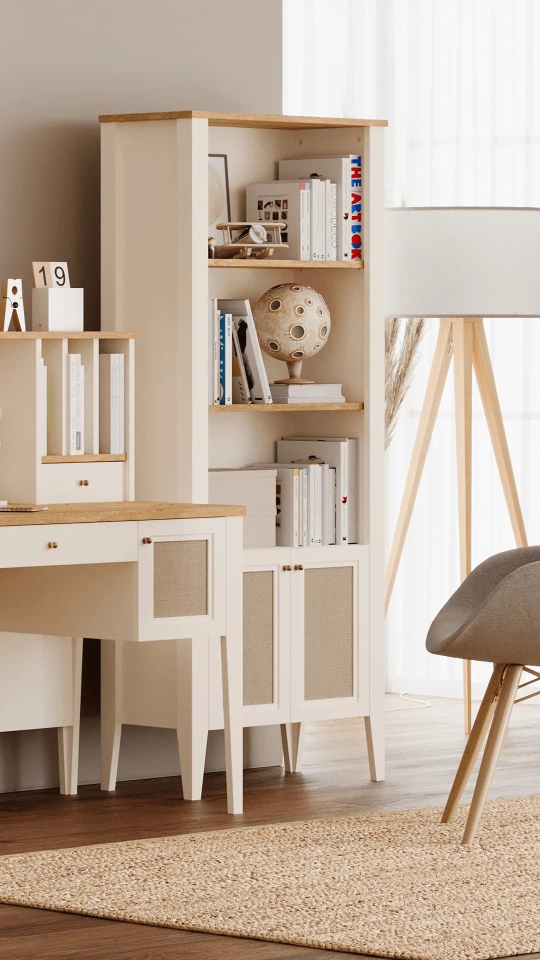 Corso Bookshelf — Cream 2