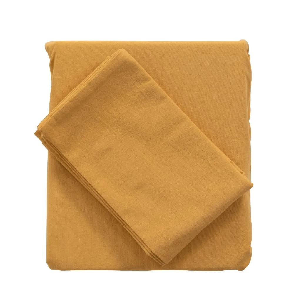 Sheet Set Fitted Pearl Baby Saffron (60×120)