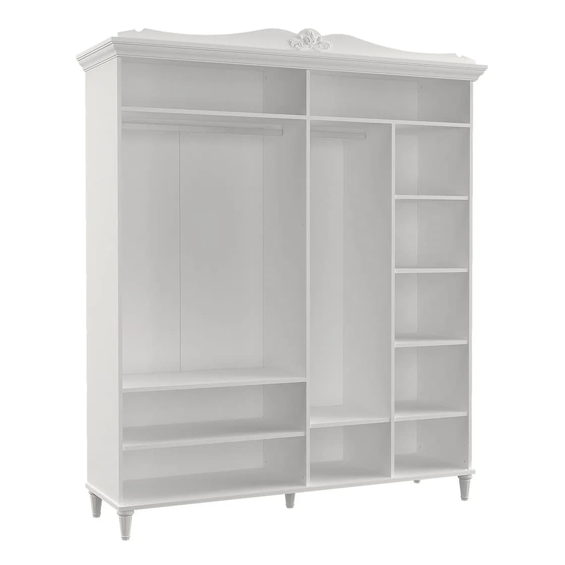 Lora 4 Doors Wardrobe — Ultra White 2