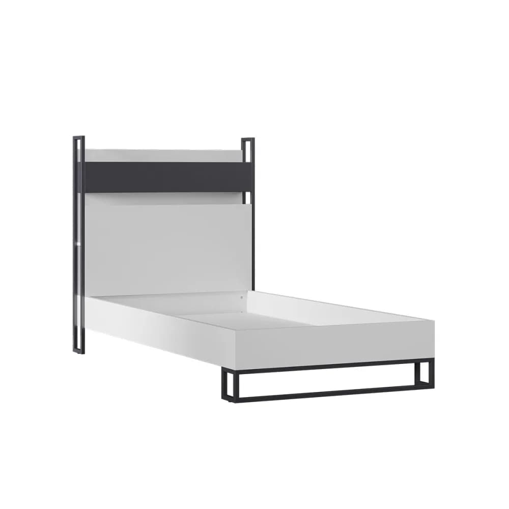 Legend 100×200 Bed Frame & Headboard — Ultra White