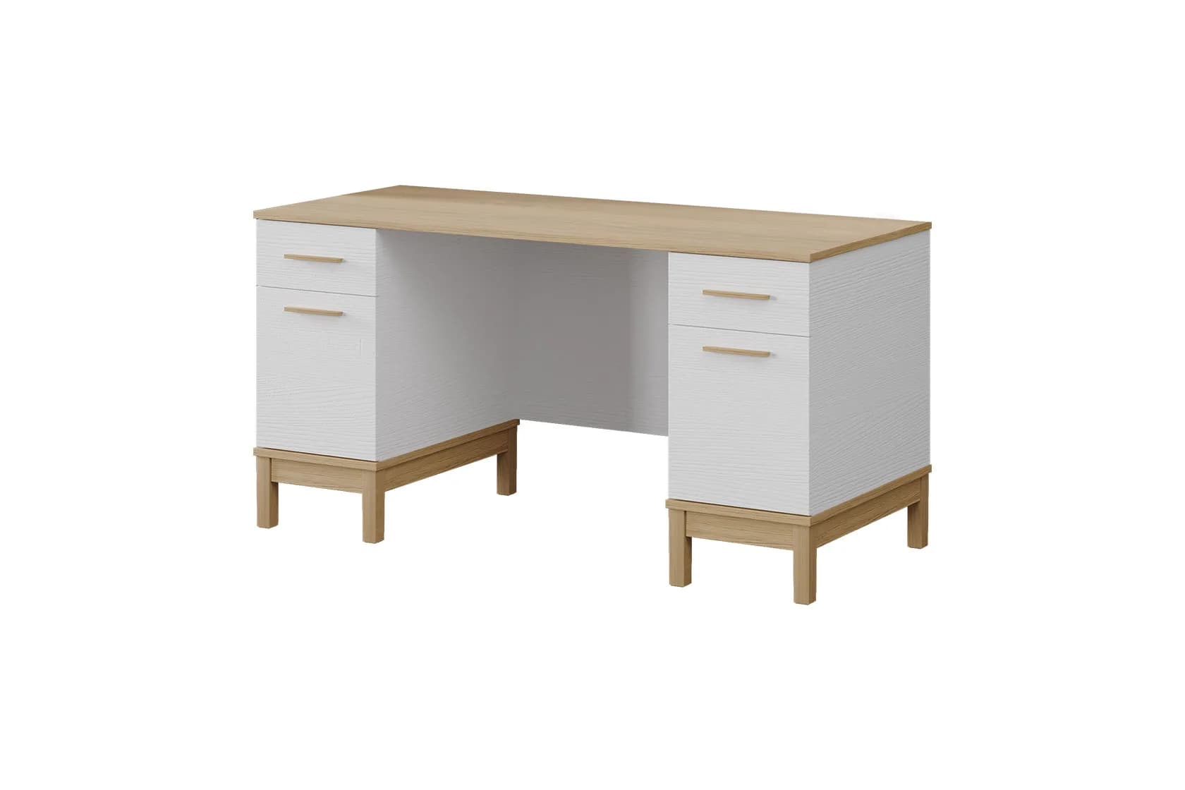 Etto Study Desk Wide — White