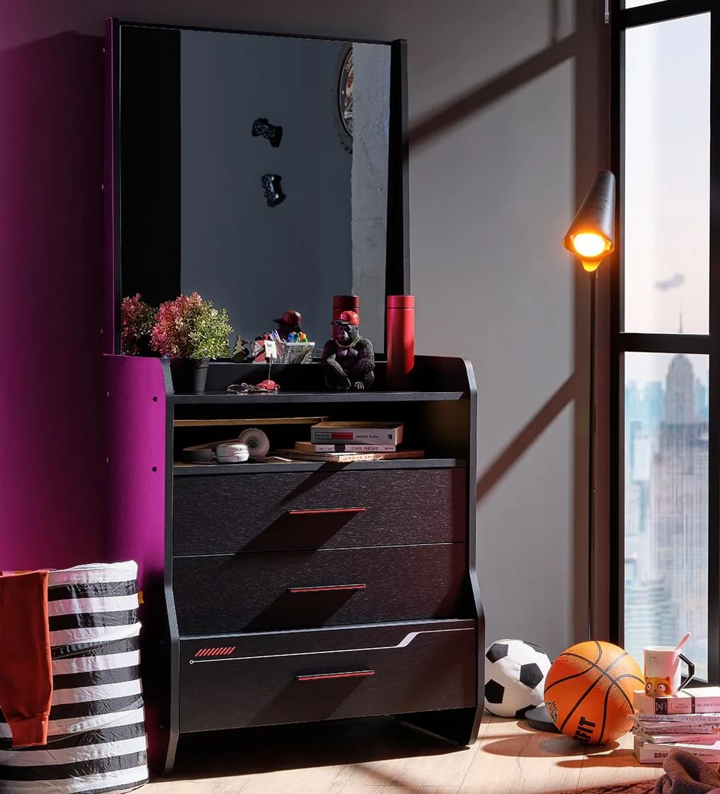 Roox Chiffonier Mirror — Black 3
