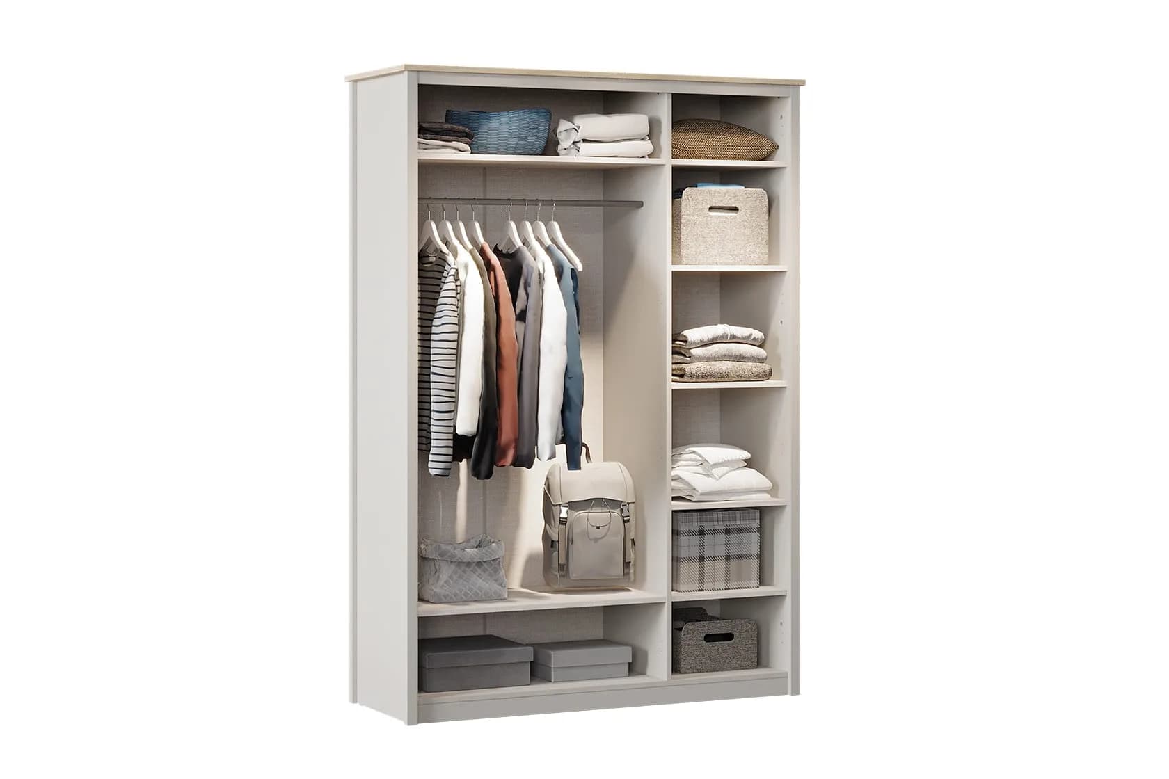 Sento 3 Doors Wardrobe — Grey