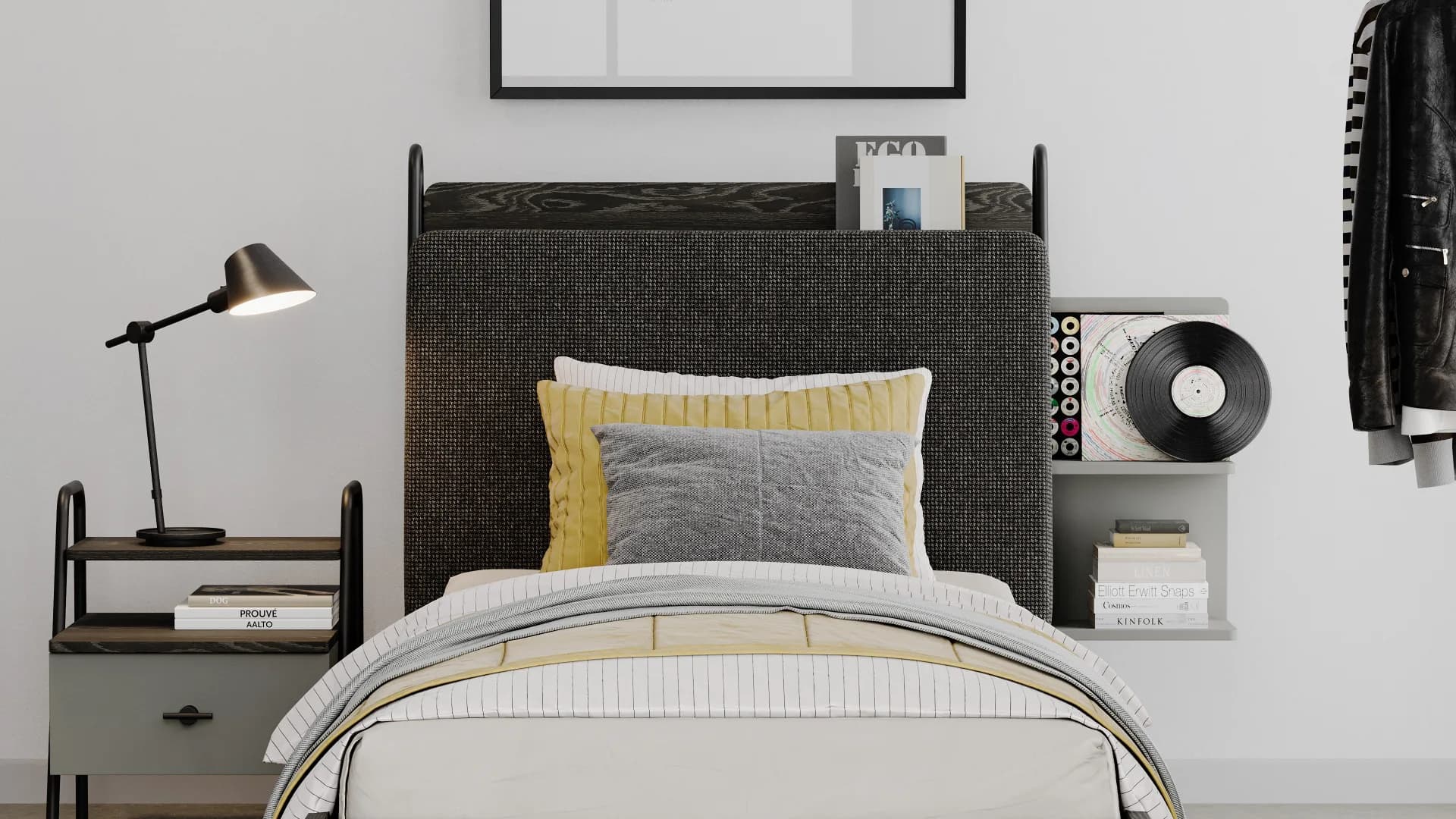 Arwen 120×200 Bed Frame & Headboard — Dark Oak 3