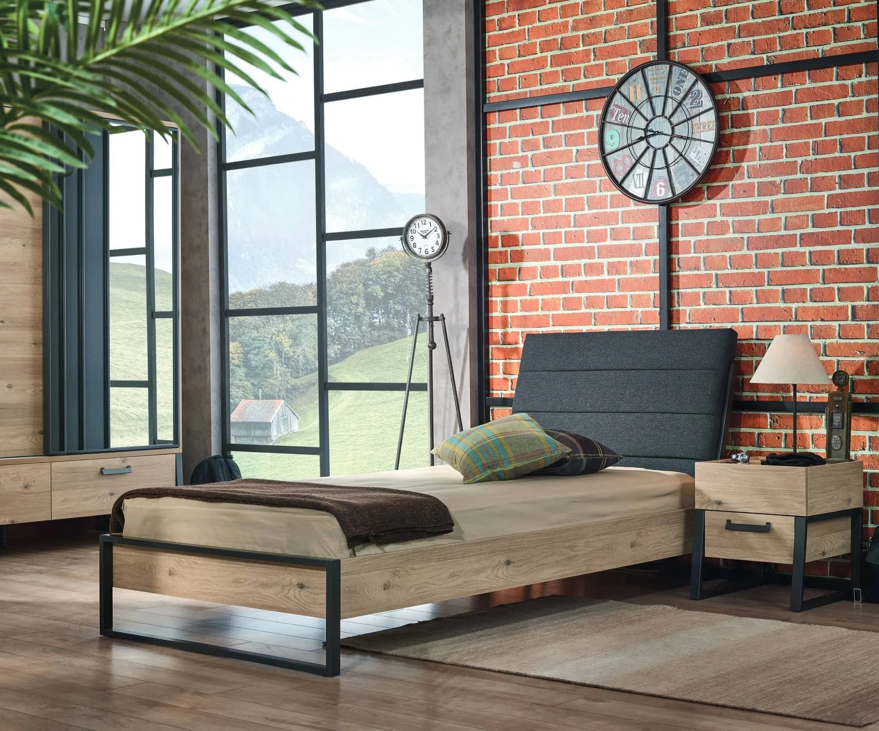 Irony 100×200 Bed Frame & Headboard