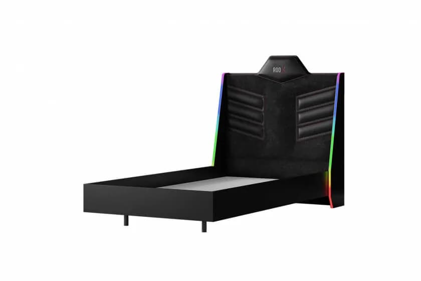 Roox Bed Frame & Headboard with Led — Light Black 2