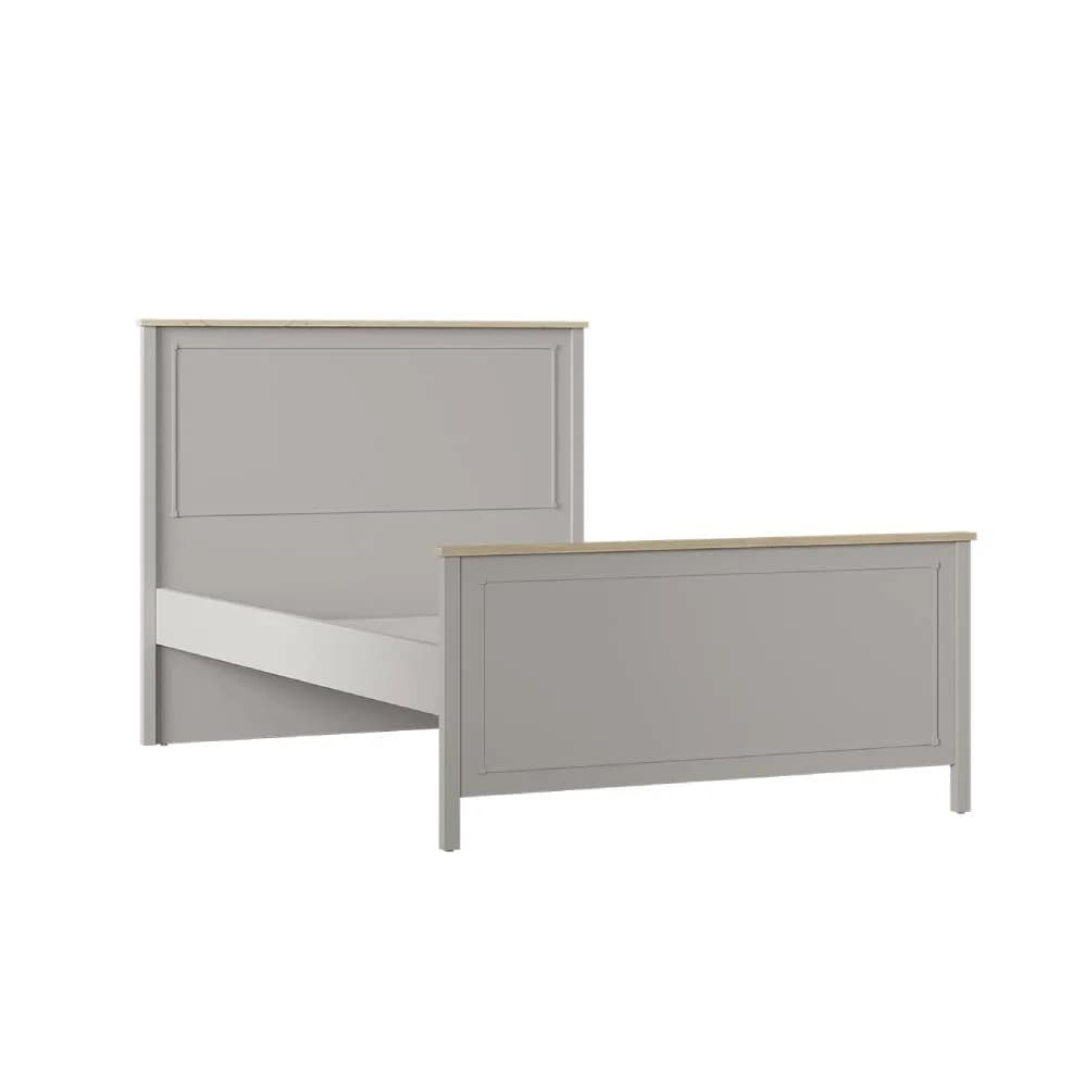 Sento 120×200 Bed Frame & Headboard — Grey