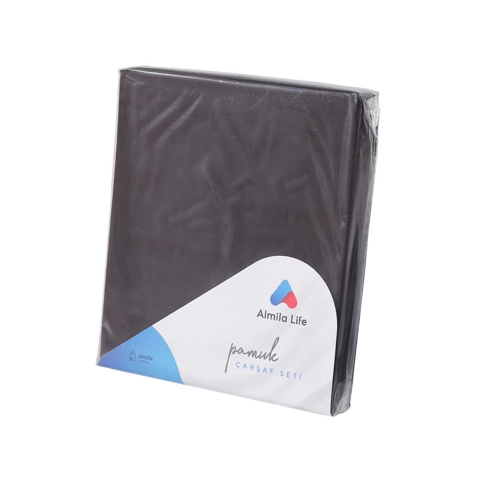 Cotton Sheet Set Black 180×260 1