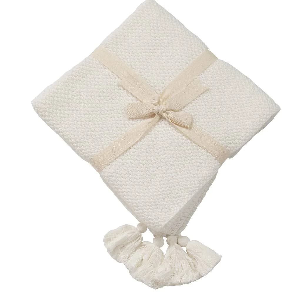 Knit Blanket Baby Rova Ecru (100×100 Cm)