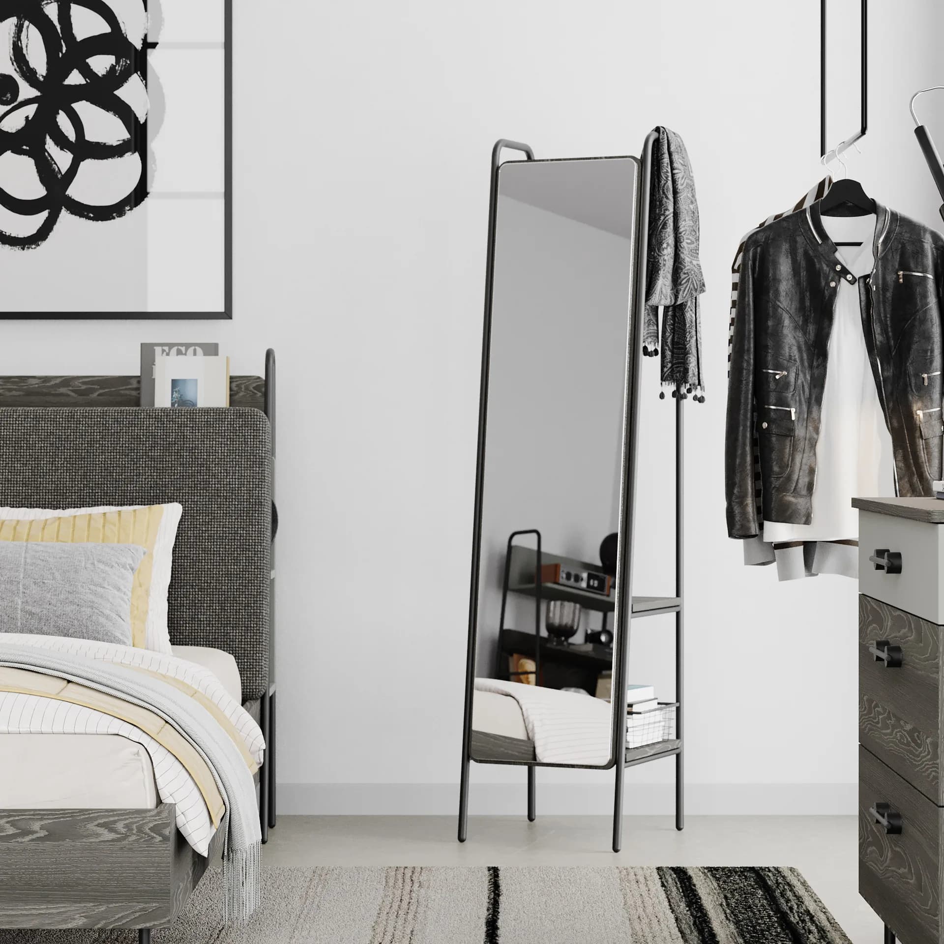 Arwen Standing Mirror — Dark Oak 3