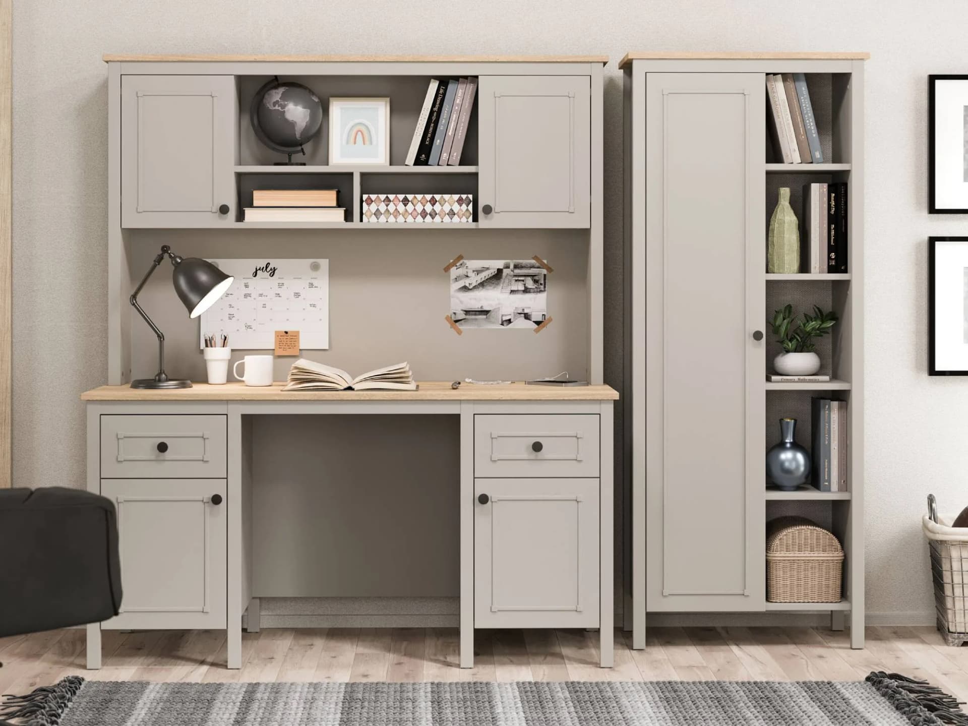 Sento Study Desk Wide — Grey 4