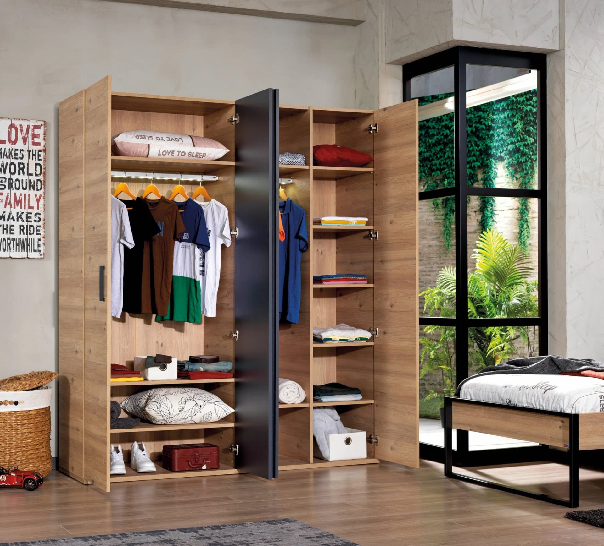 Irony 4 Doors Wardrobe 6