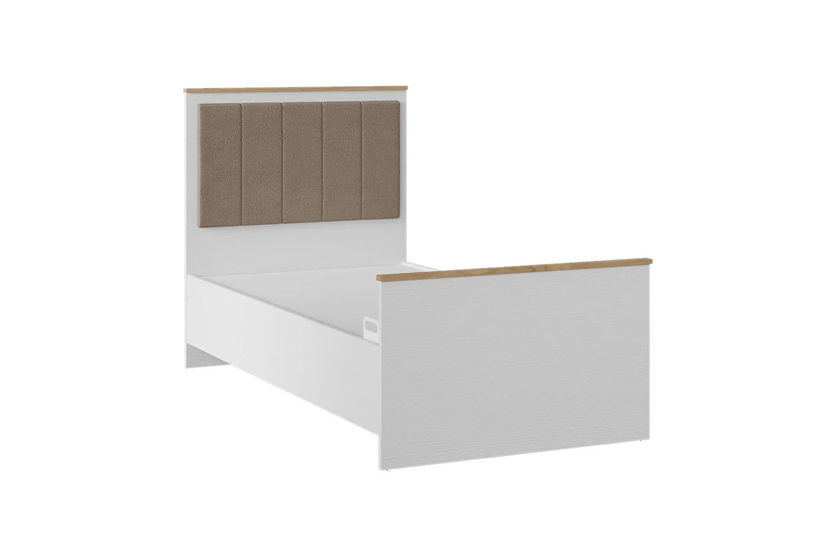 Etto 100×200 Bed Base & Headboard — White 1