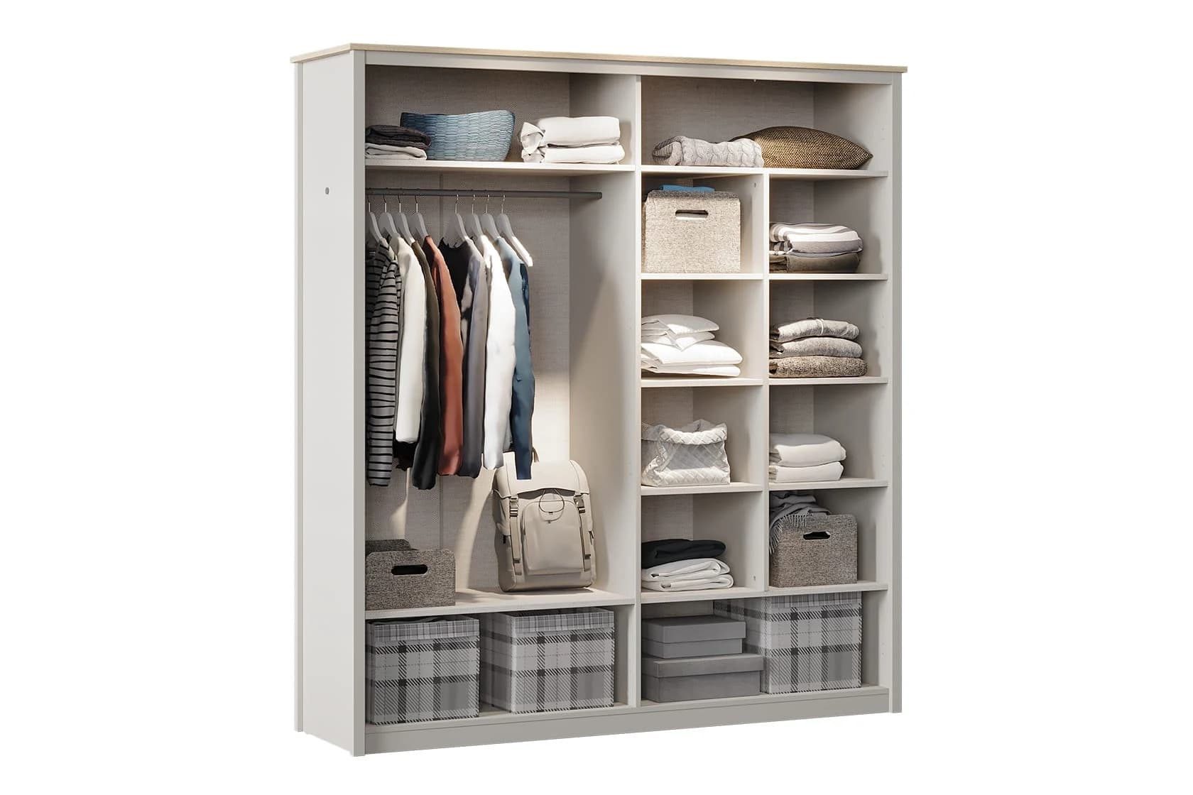 Sento 4 Doors Wardrobe — Grey 3