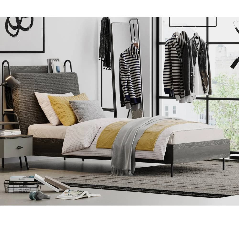 Arwen 120×200 Bed Frame & Headboard — Dark Oak 4