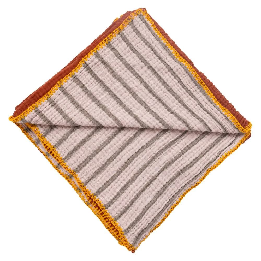 Pique Muslin Bernard Terracotta (130×170 Cm)