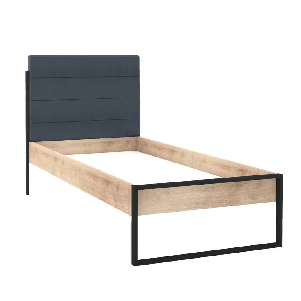 Irony 100*200 Vertical Bed Frame & Headboard — Oak