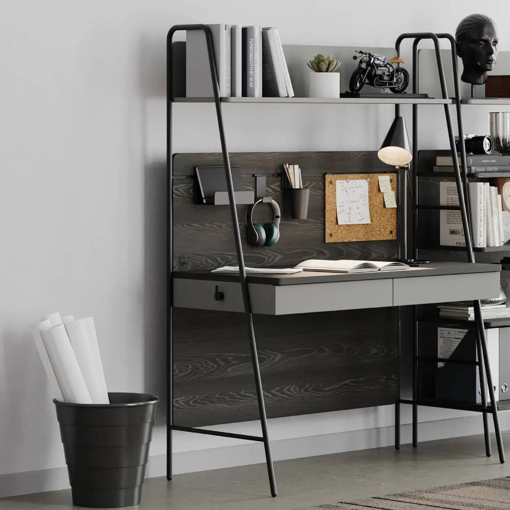 Arwen Study Desk and Top Unit — Dark Oak 3