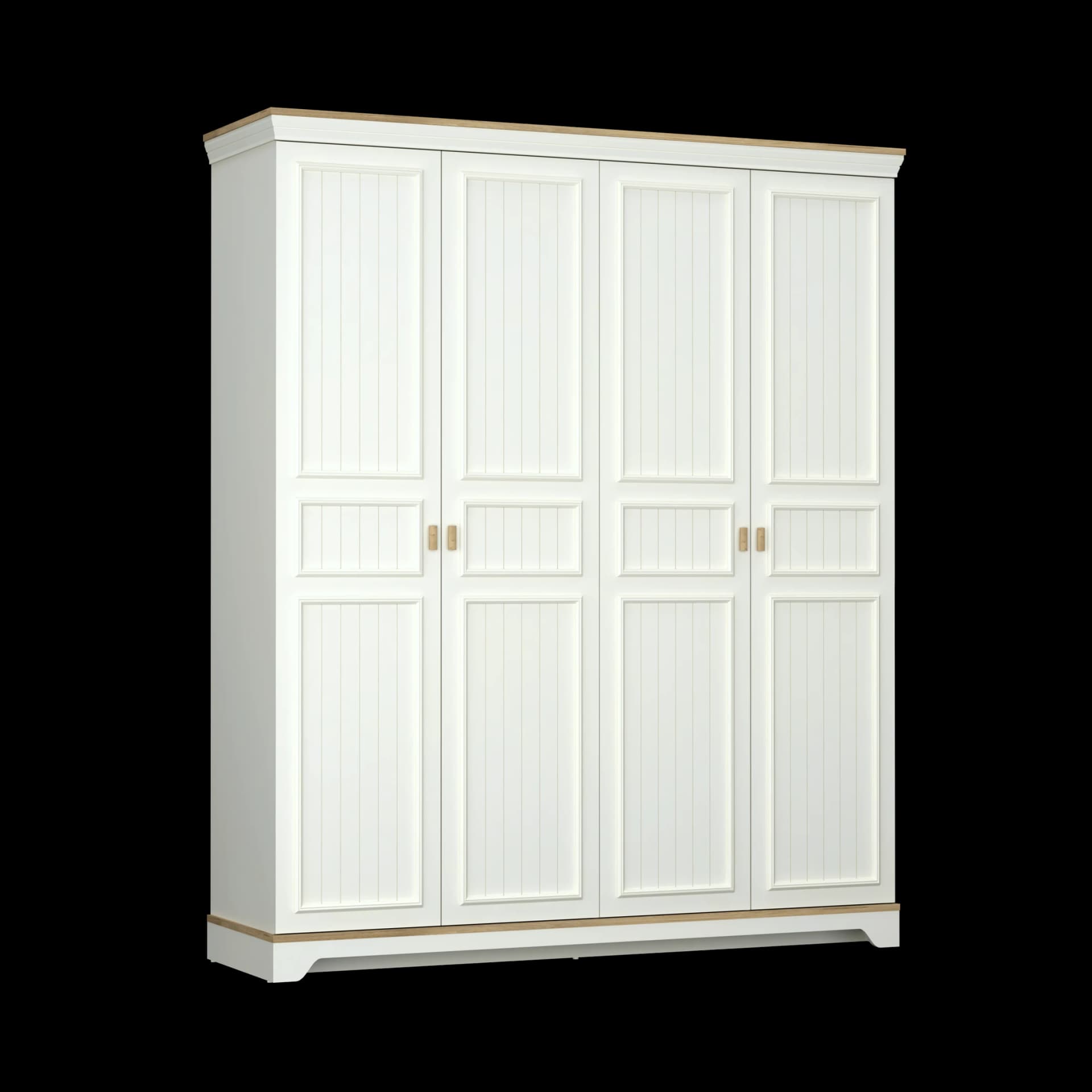 Monte 4 Doors Wardrobe — Cream 6